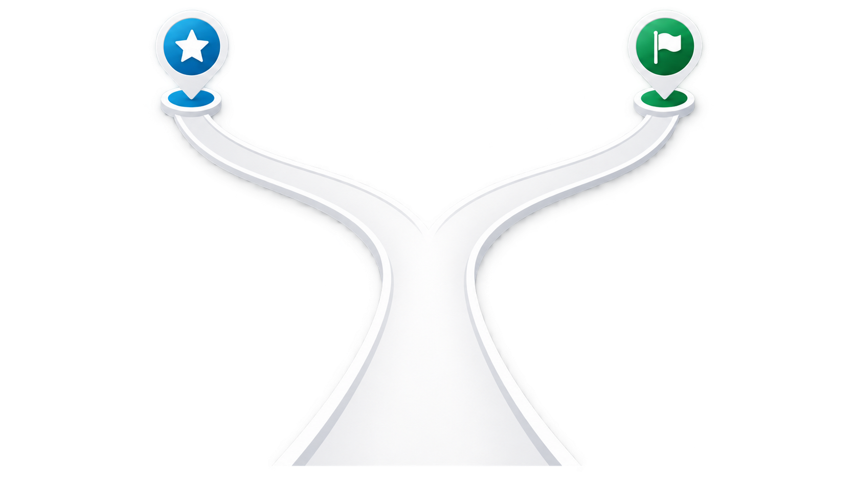 Two paths splitting apart, representing the different Medicare enrollment paths for people still working